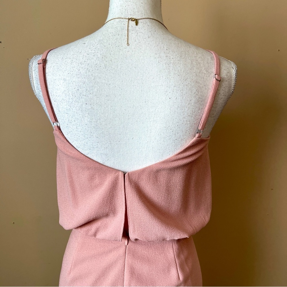DRESS THE POPULATION | Alondra Blouson Pink Sheath Dress Sz XS - Picture 6 of 8